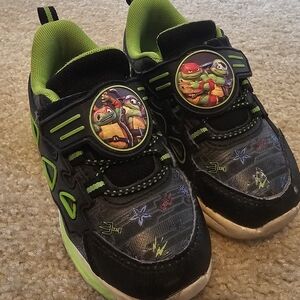 Kids Black and Green Ninja Turtles Shoes